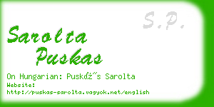 sarolta puskas business card